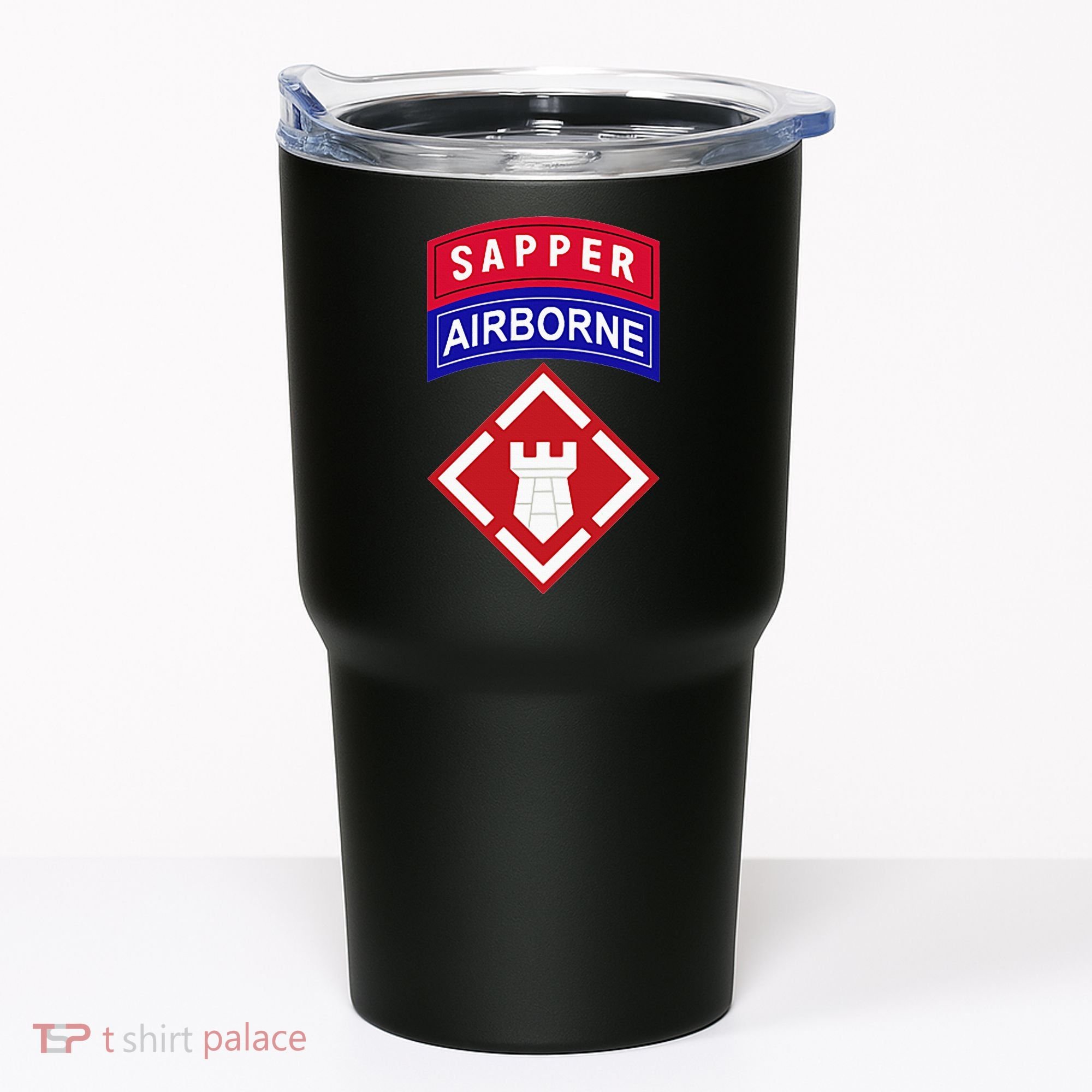 20th Engineer Brigade Patch W Airborne And Sapper Tab Tumbler