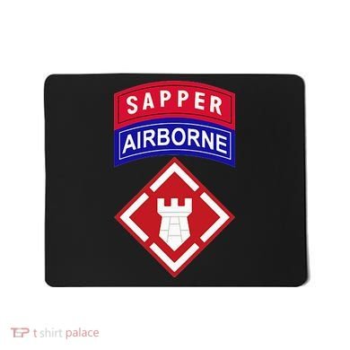 20th Engineer Brigade Patch W Airborne And Sapper Tab Mousepad