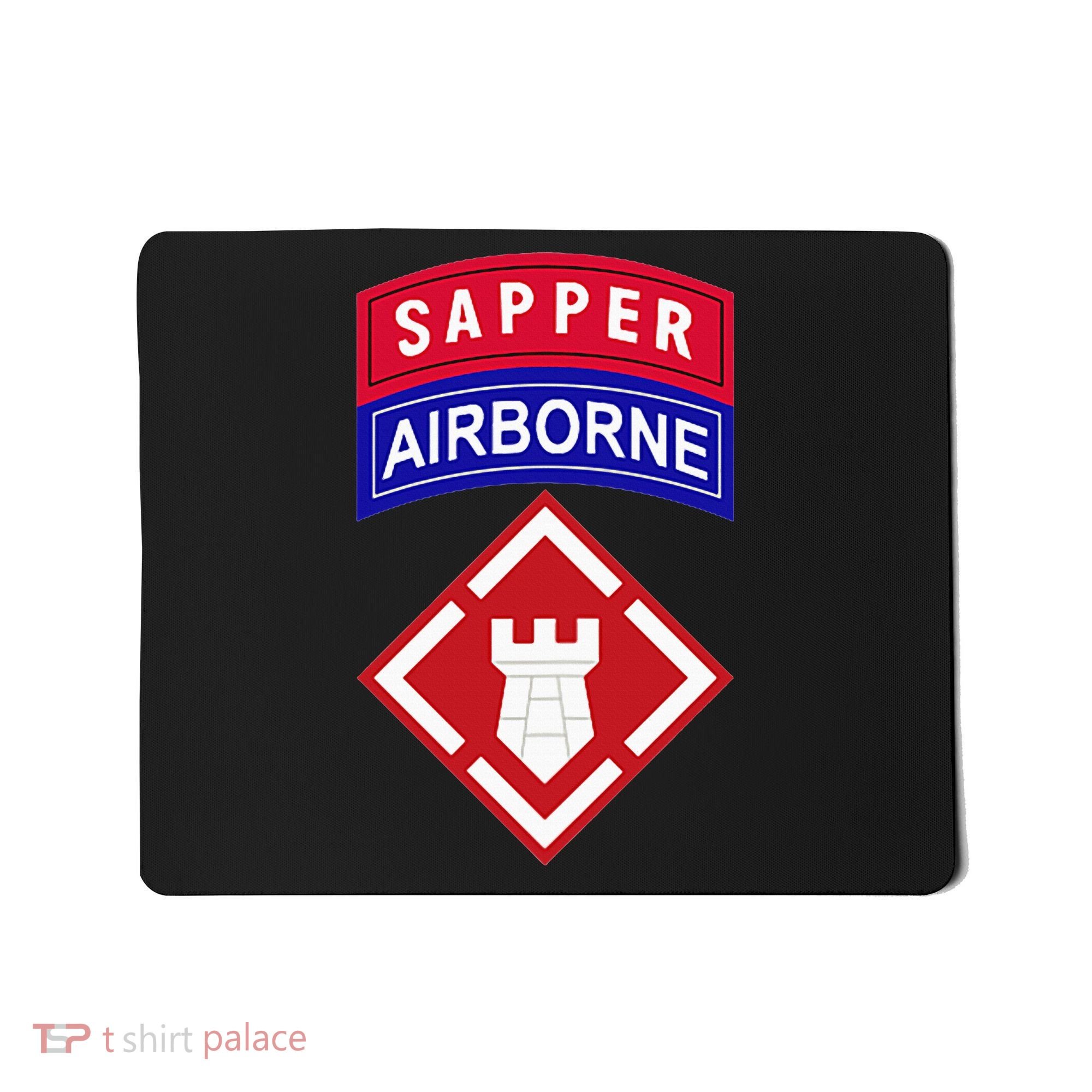 20th Engineer Brigade Patch W Airborne And Sapper Tab Mousepad
