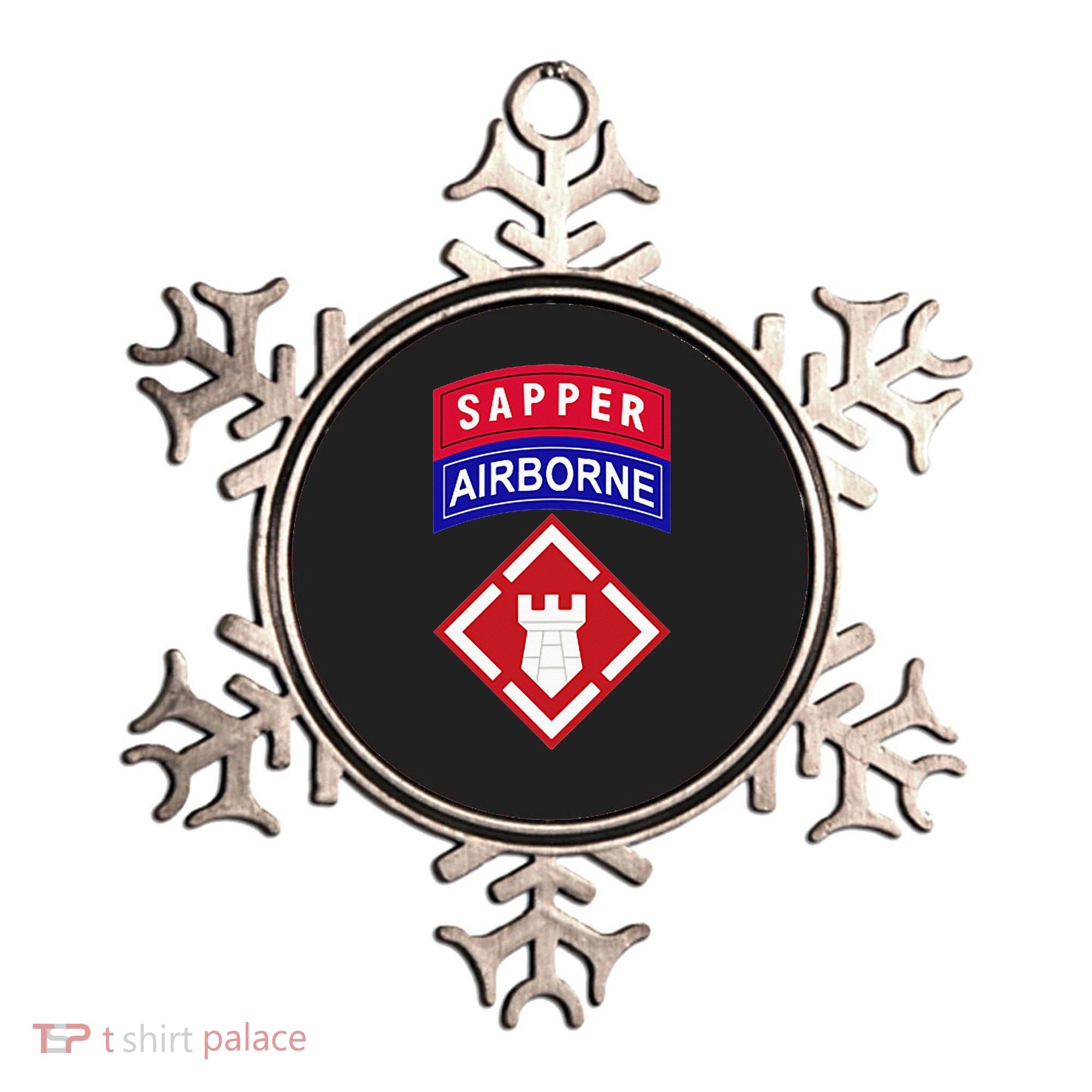 20th Engineer Brigade Patch W Airborne And Sapper Tab Ornament