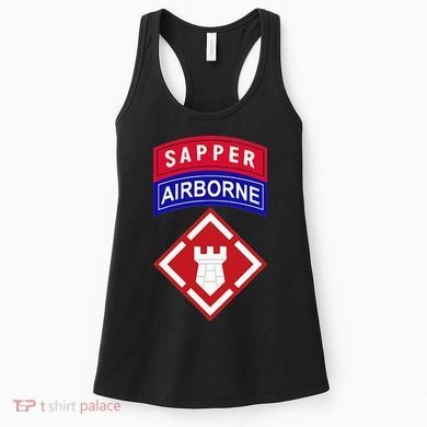 20th Engineer Brigade Patch W Airborne And Sapper Tab Women's Tank Top