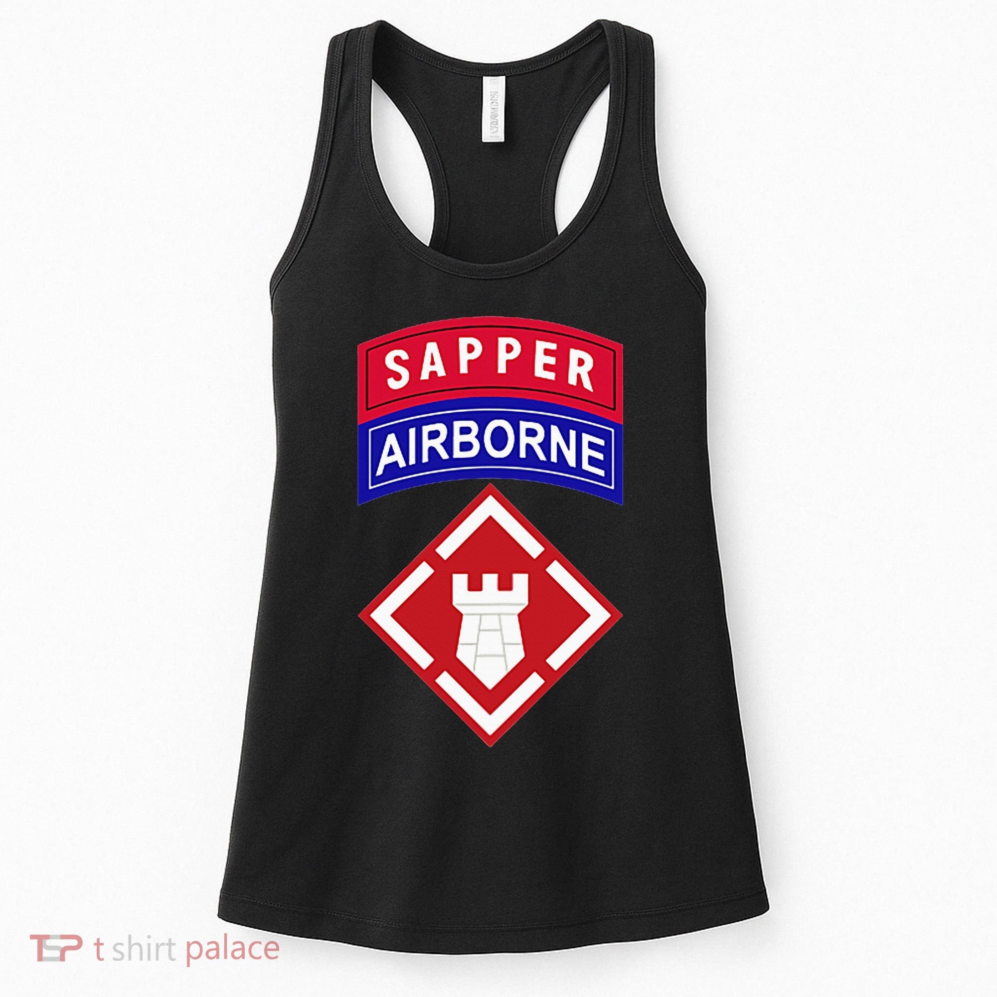 20th Engineer Brigade Patch W Airborne And Sapper Tab Women's Tank Top