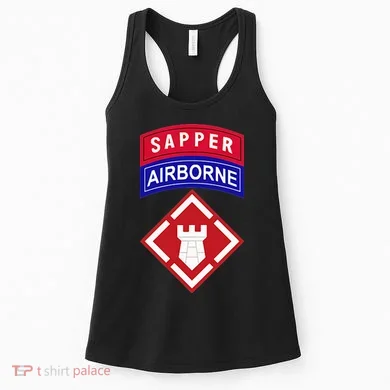20th Engineer Brigade Patch W Airborne And Sapper Tab Women's Tank Top