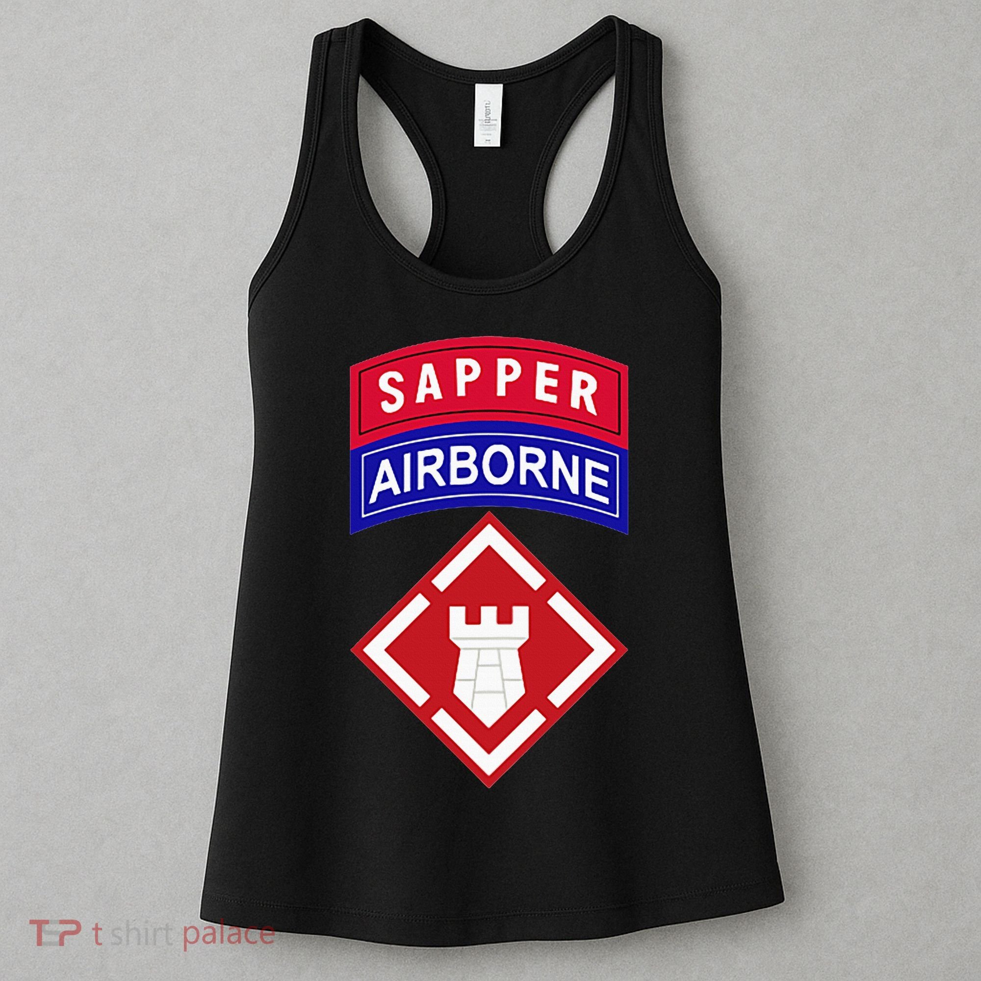 20th Engineer Brigade Patch W Airborne And Sapper Tab Women's Tank Top