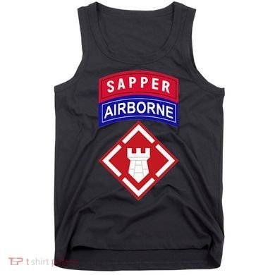 20th Engineer Brigade Patch W Airborne And Sapper Tab Tank Top