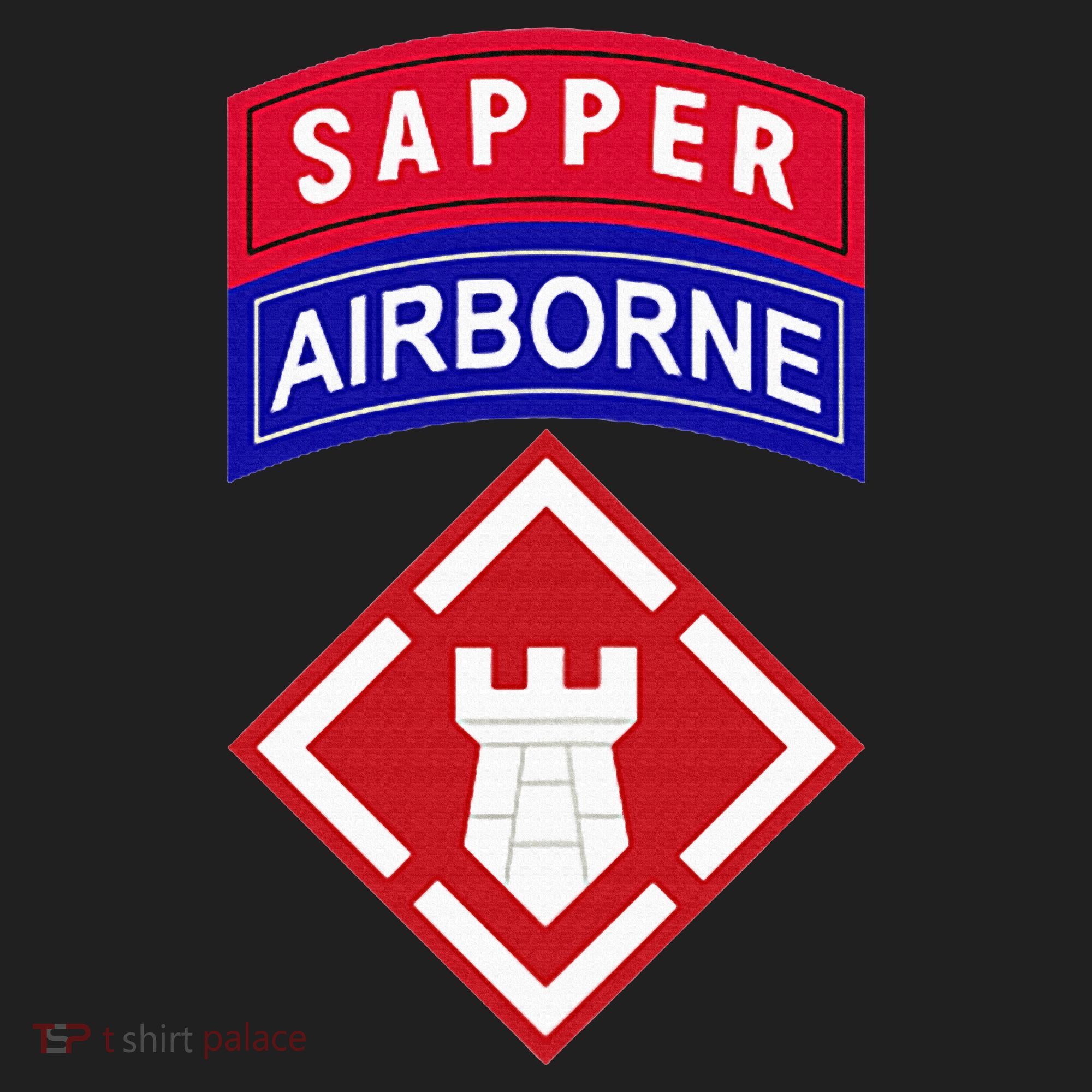 20th Engineer Brigade Patch W Airborne And Sapper Tab Golf Towel