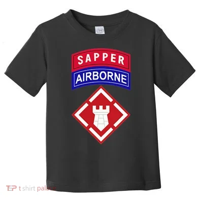 20th Engineer Brigade Patch W Airborne And Sapper Tab Toddler T-Shirt