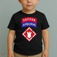 20th Engineer Brigade Patch W Airborne And Sapper Tab Toddler T-Shirt thumb 2