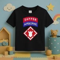 20th Engineer Brigade Patch W Airborne And Sapper Tab Toddler T-Shirt thumb 3