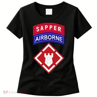 20th Engineer Brigade Patch W Airborne And Sapper Tab Women's T-Shirt