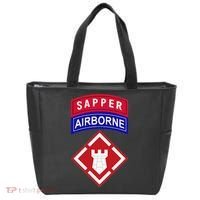 20th Engineer Brigade Patch W Airborne And Sapper Tab Tote Bag thumb 0
