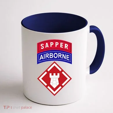 20th Engineer Brigade Patch W Airborne And Sapper Tab Coffee Mug back