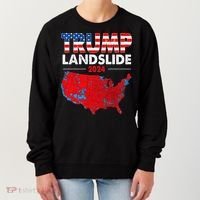 2024 Electoral Map Trump Landslide Red Election Map Women's Sweatshirt thumb 0