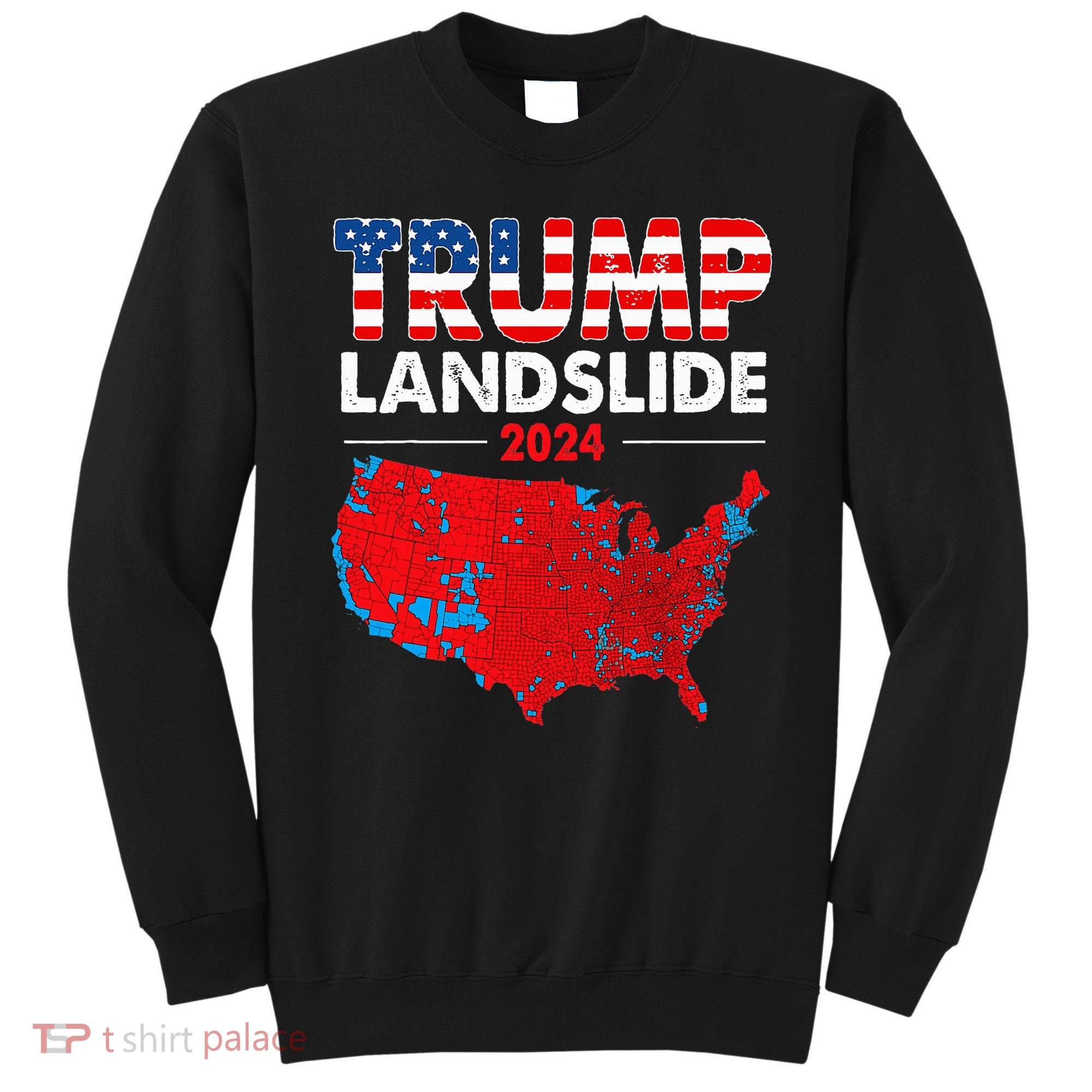 2024 Electoral Map Trump Landslide Red Election Map Sweatshirt