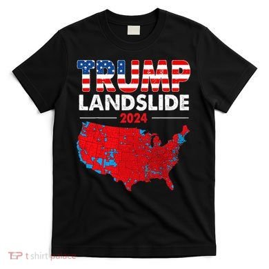 2024 Electoral Map Trump Landslide Red Election Map T-Shirt
