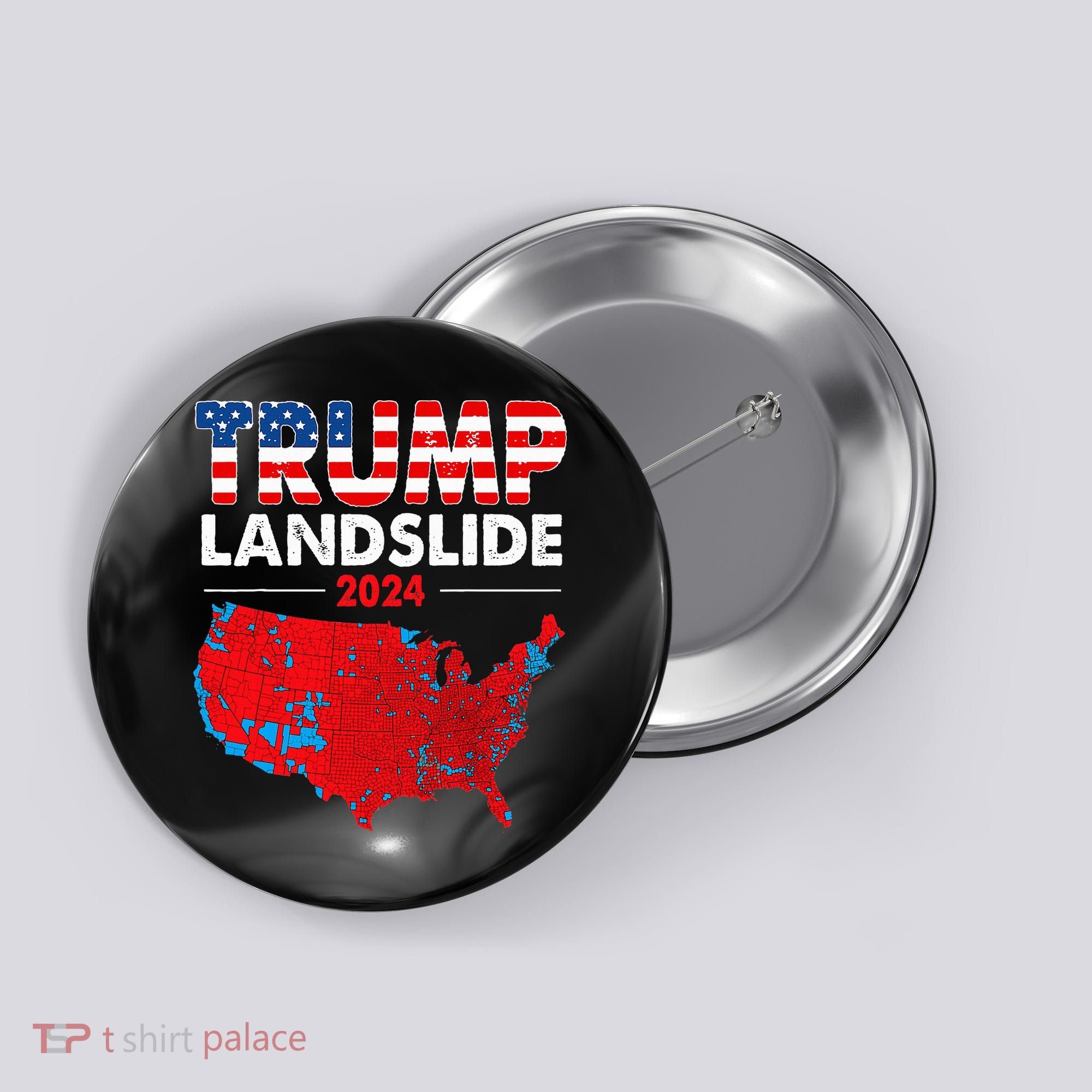 2024 Electoral Map Trump Landslide Red Election Map Button