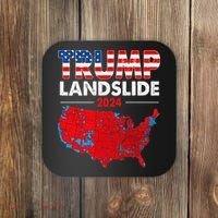 2024 Electoral Map Trump Landslide Red Election Map Coaster thumb 0