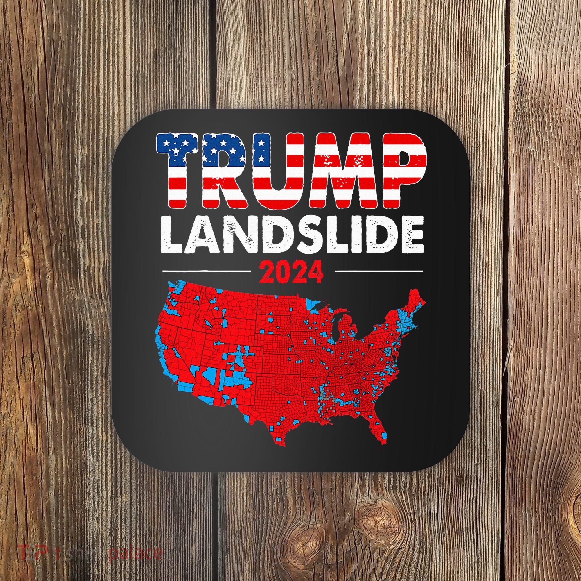2024 Electoral Map Trump Landslide Red Election Map Coaster