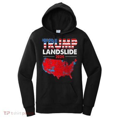 2024 Electoral Map Trump Landslide Red Election Map Women's Hoodie