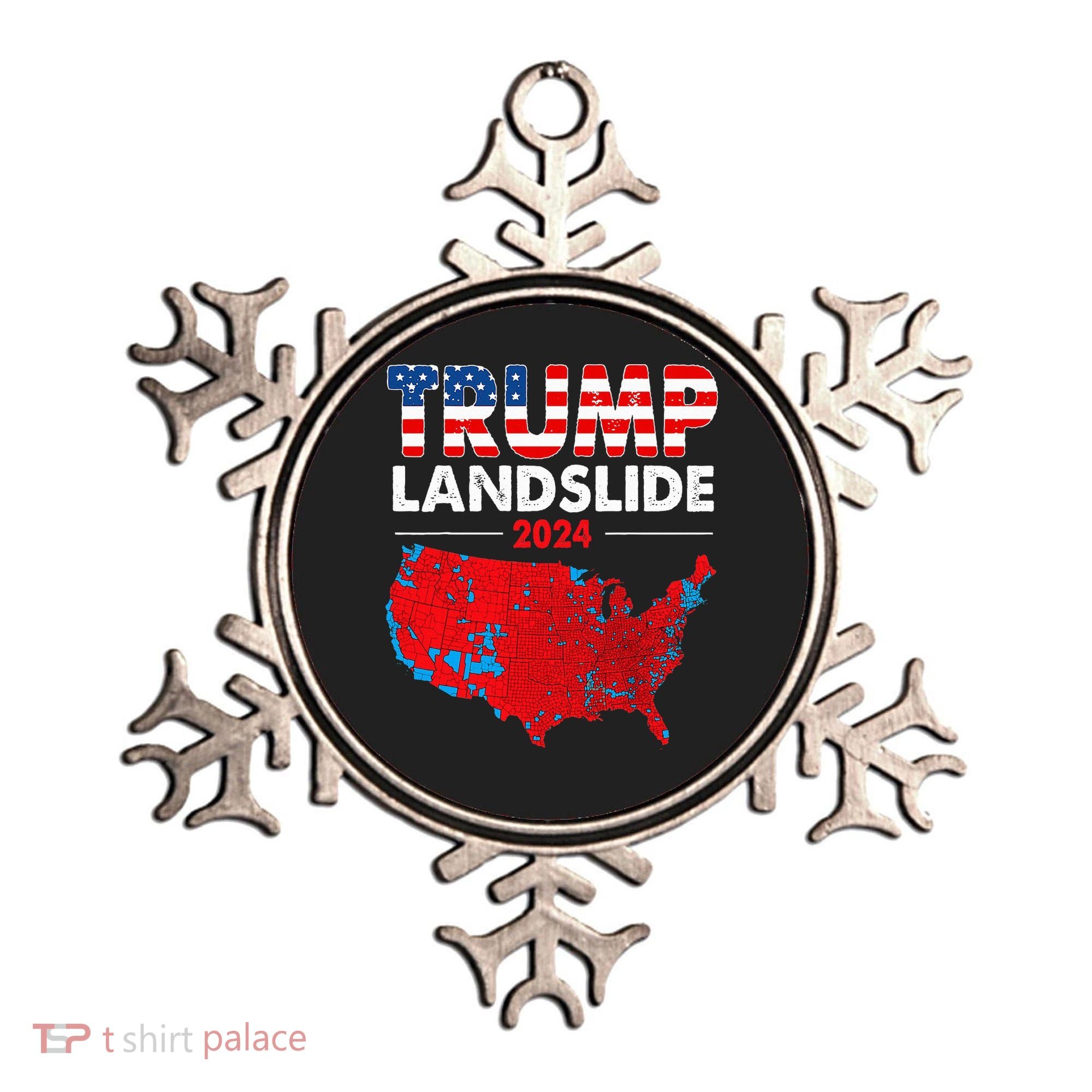 2024 Electoral Map Trump Landslide Red Election Map Ornament