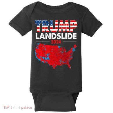 2024 Electoral Map Trump Landslide Red Election Map Baby Bodysuit