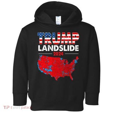 2024 Electoral Map Trump Landslide Red Election Map Toddler Hoodie
