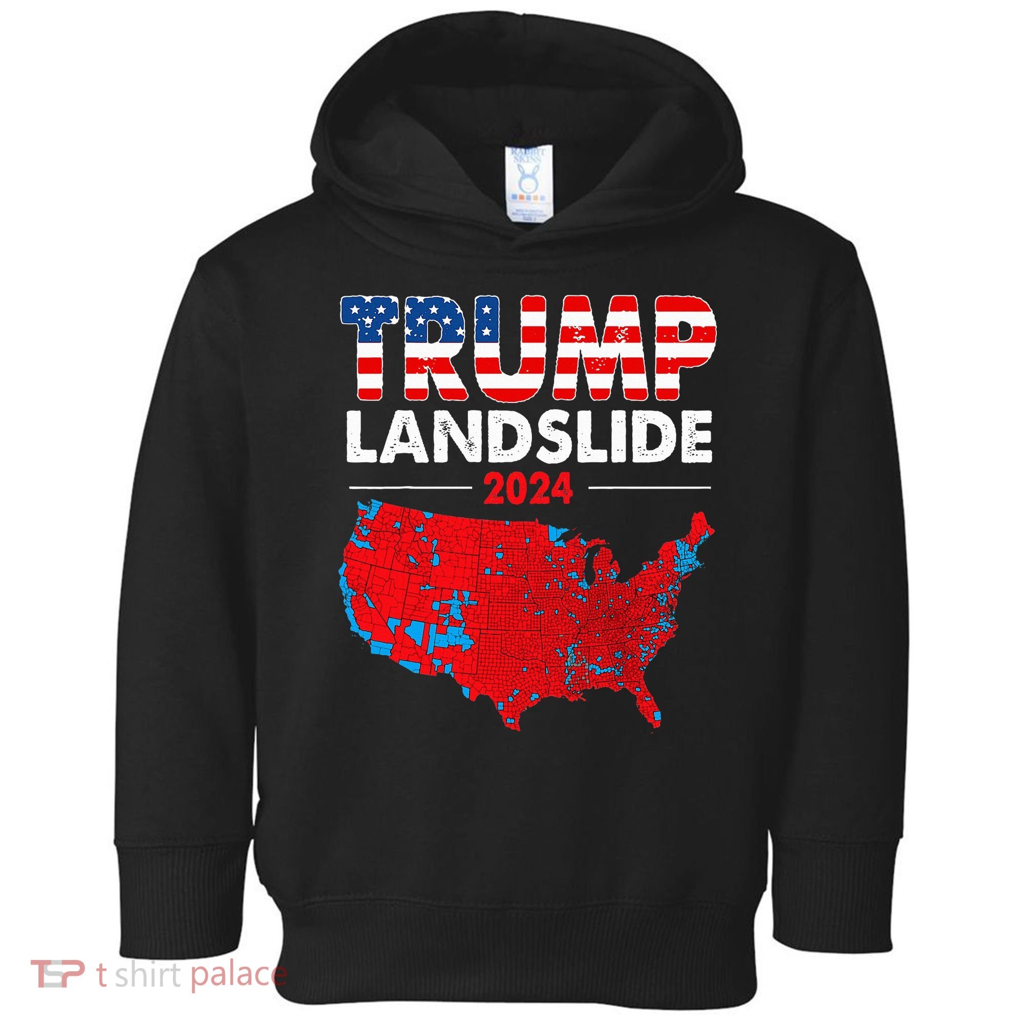 2024 Electoral Map Trump Landslide Red Election Map Toddler Hoodie