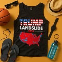 2024 Electoral Map Trump Landslide Red Election Map Tank Top thumb 4