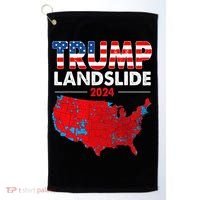 2024 Electoral Map Trump Landslide Red Election Map Golf Towel thumb 0
