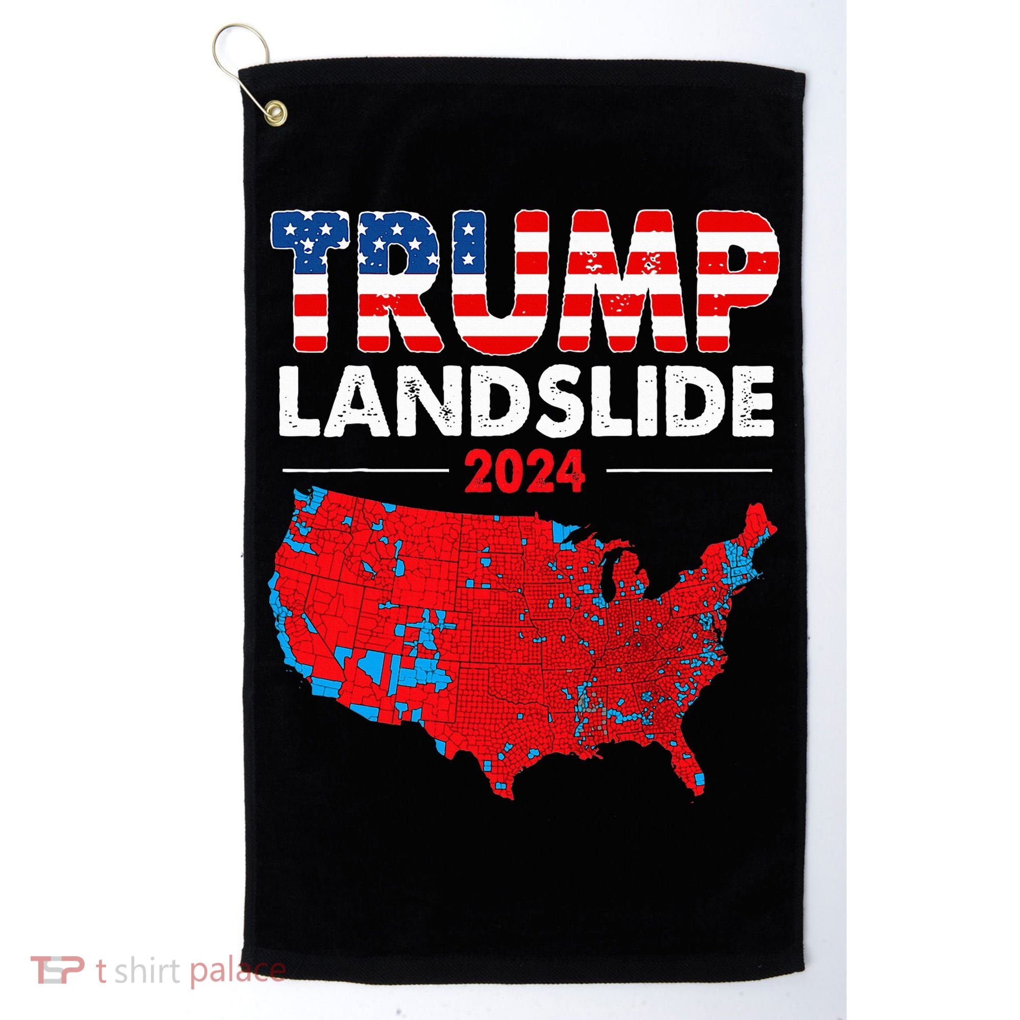 2024 Electoral Map Trump Landslide Red Election Map Golf Towel