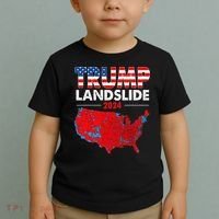 2024 Electoral Map Trump Landslide Red Election Map Toddler T-Shirt thumb 2