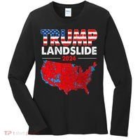 2024 Electoral Map Trump Landslide Red Election Map Women's Long Sleeve Shirt thumb 0