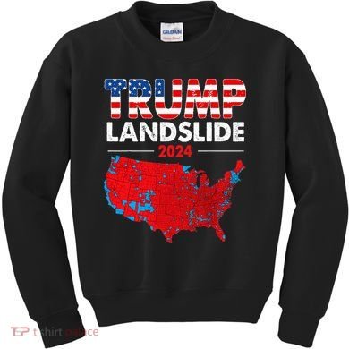 2024 Electoral Map Trump Landslide Red Election Map Kids Sweatshirt