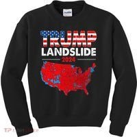 2024 Electoral Map Trump Landslide Red Election Map Kids Sweatshirt thumb 0