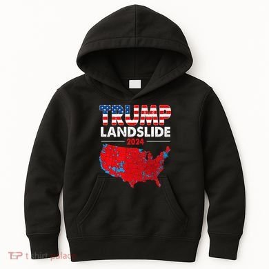 2024 Electoral Map Trump Landslide Red Election Map Kids Hoodie