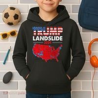 2024 Electoral Map Trump Landslide Red Election Map Kids Hoodie thumb 2