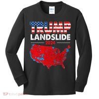 2024 Electoral Map Trump Landslide Red Election Map Kids Long Sleeve Shirt thumb 0