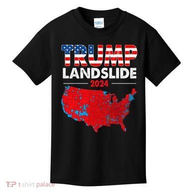 2024 Electoral Map Trump Landslide Red Election Map Kids T-Shirt