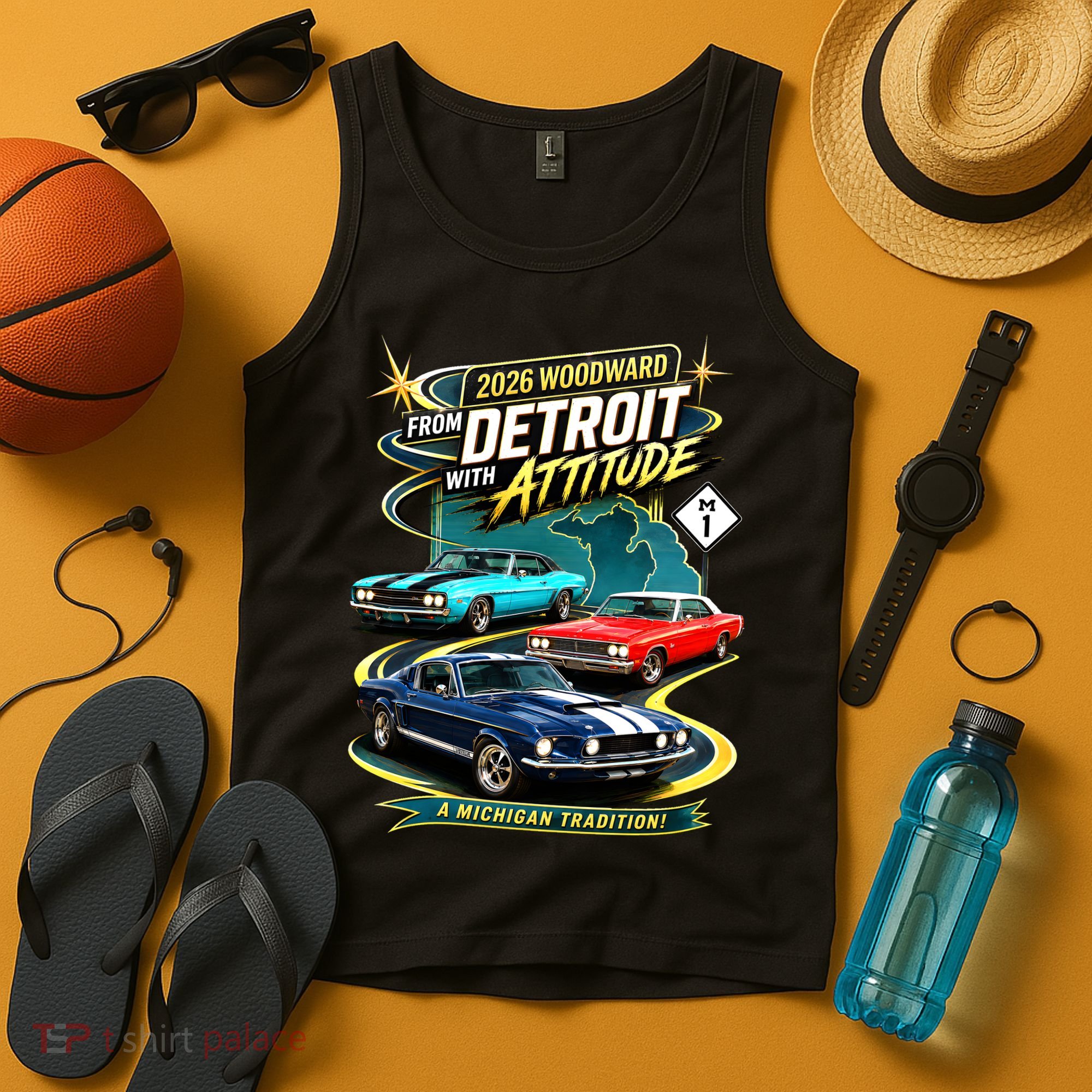 2026 From Detroit With Attitude A Michigan Tradition Woodward Ave M1 Tank Top
