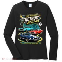 2026 From Detroit With Attitude A Michigan Tradition Woodward Ave M1 Women's Long Sleeve Shirt thumb 0