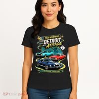 2026 From Detroit With Attitude A Michigan Tradition Woodward Ave M1 Women's T-Shirt thumb 4