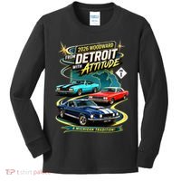 2026 From Detroit With Attitude A Michigan Tradition Woodward Ave M1 Kids Long Sleeve Shirt thumb 0