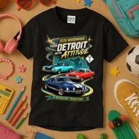 2026 From Detroit With Attitude A Michigan Tradition Woodward Ave M1 Kids T-Shirt thumb 3