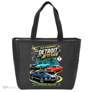 2026 From Detroit With Attitude A Michigan Tradition Woodward Ave M1 Tote Bag