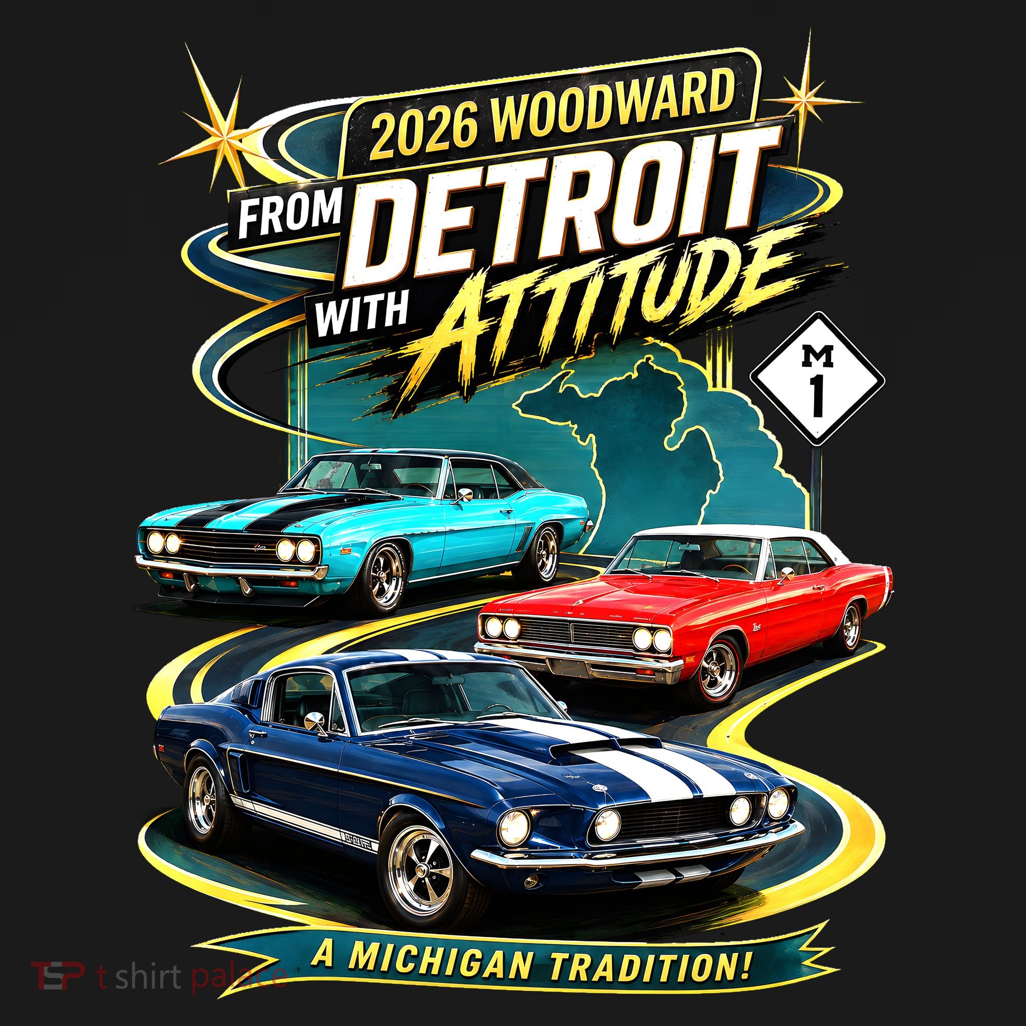 2026 From Detroit With Attitude A Michigan Tradition Woodward Ave M1 Tote Bag