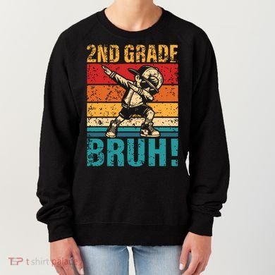 2nd Grade Bruh Dabbing Boy Second Grade Squad Boy Student Women's Sweatshirt