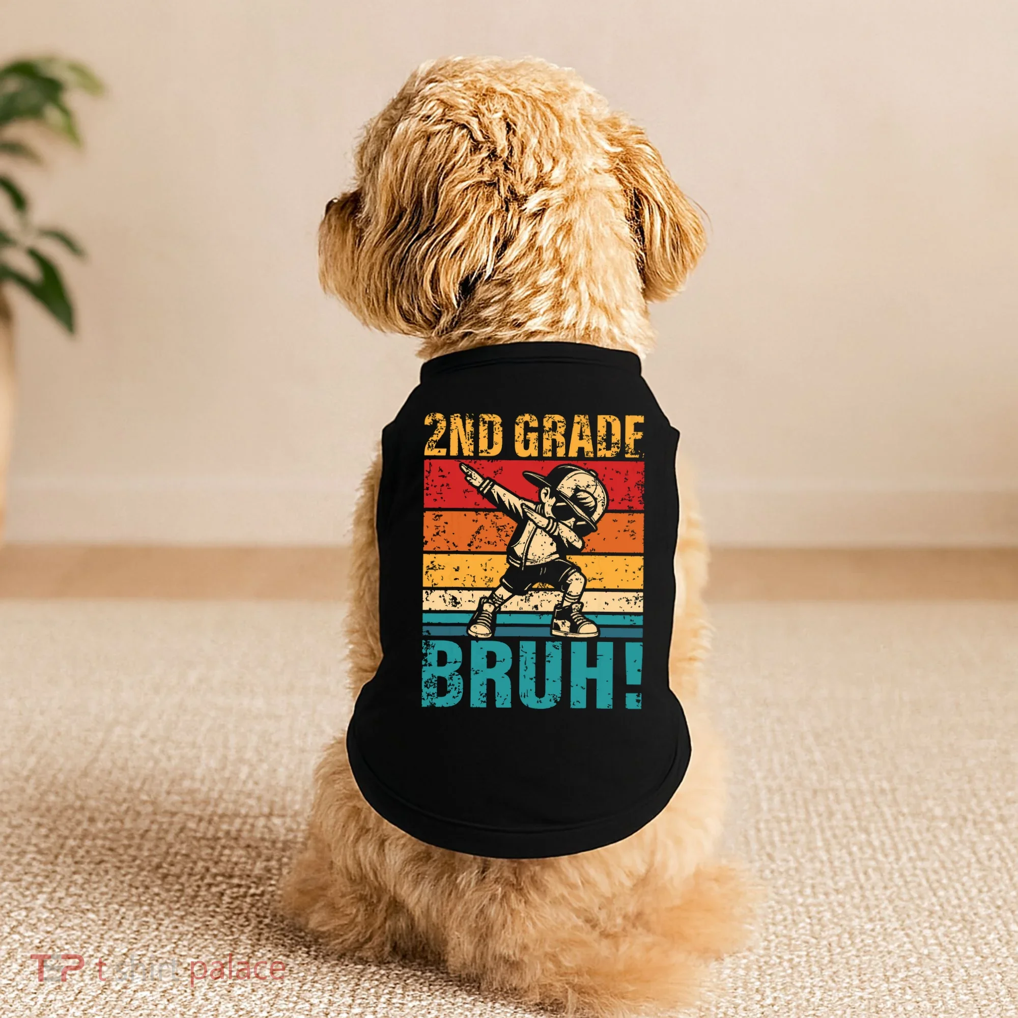 2nd Grade Bruh Dabbing Boy Second Grade Squad Boy Student Doggie Tank
