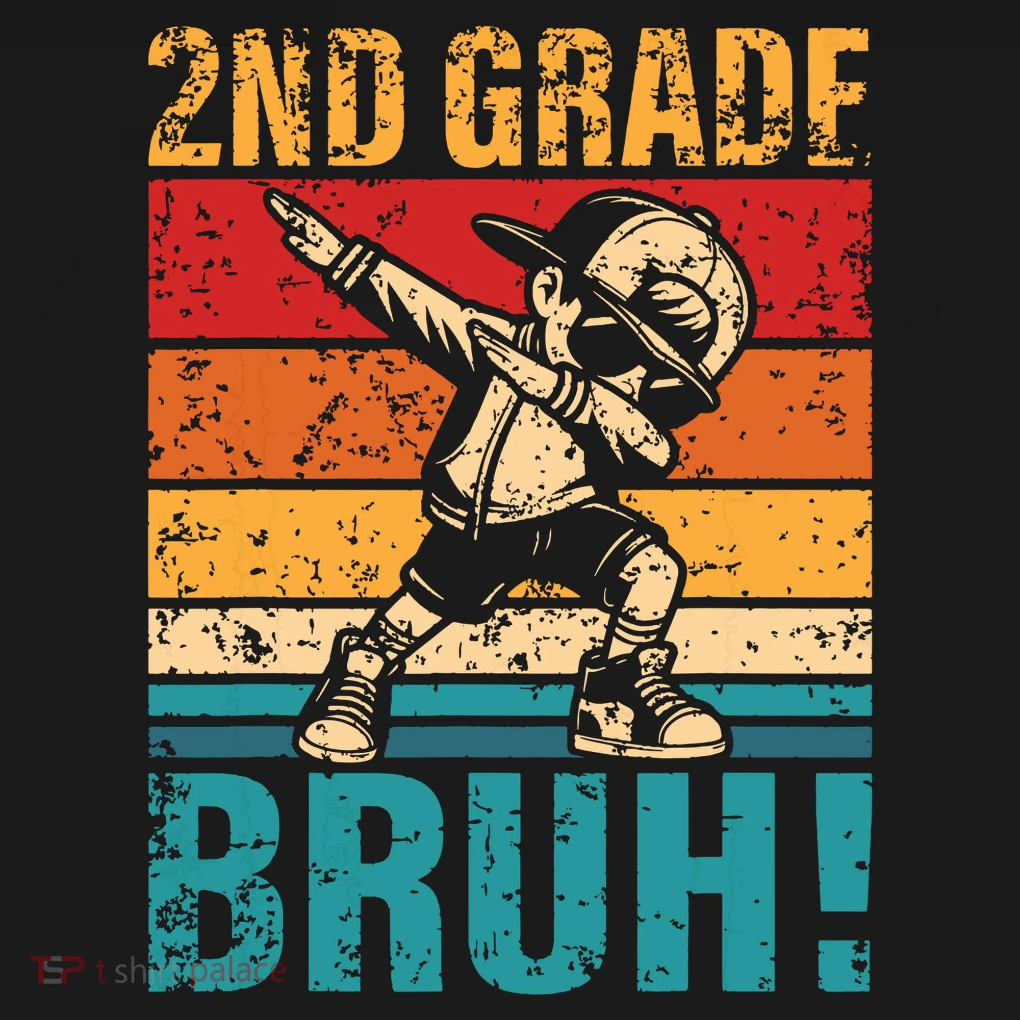 2nd Grade Bruh Dabbing Boy Second Grade Squad Boy Student Doggie Tank