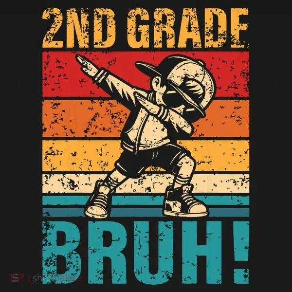 2nd Grade Bruh Dabbing Boy Second Grade Squad Boy Student Hoodie
