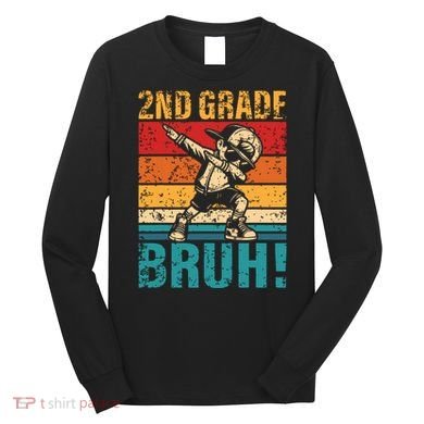 2nd Grade Bruh Dabbing Boy Second Grade Squad Boy Student Long Sleeve Shirt